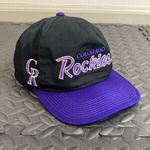 Vintage Colorado Rockies Men’s Snapback Baseball Hat adjustable size S/M